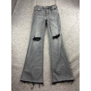 Hidden Jeans Los Angeles Womens‎ 26 Gray High Rise Distressed Flare Rodeo Jeans